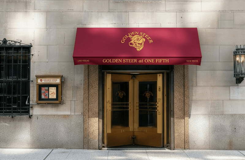Golden Steer Lands On Fifth Avenue