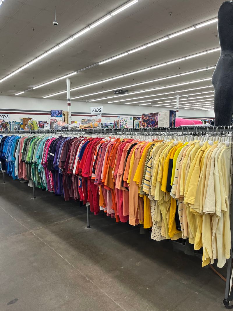 Racks Arranged Like A Rainbow