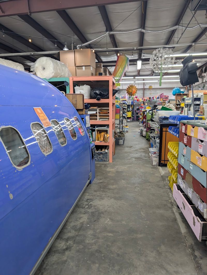 The Blue Airplane Leather At The Back Of The Store