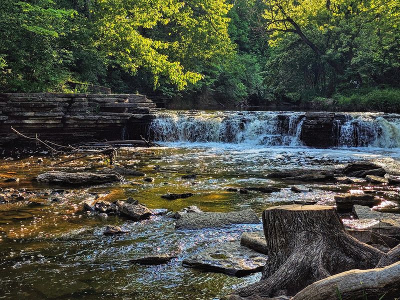 A Waterfall Hiding In The Woods