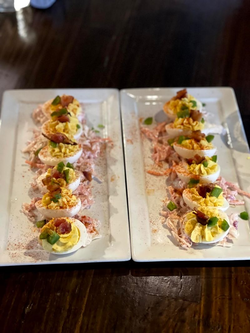 Devilish Eggs And Fried Green Tomatoes To Start