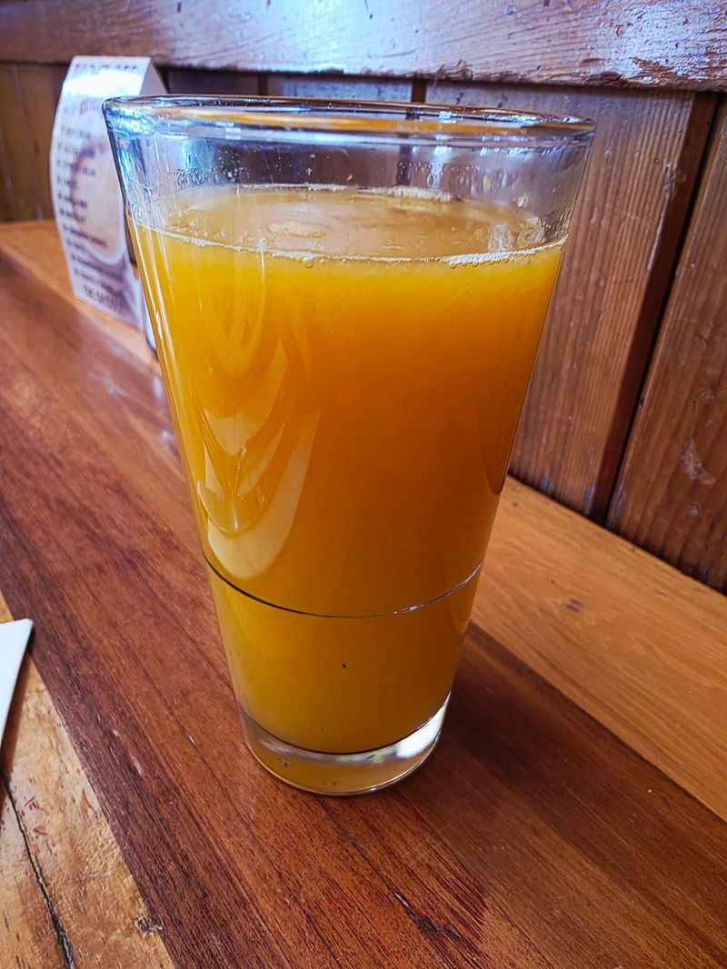 Fresh Orange Juice Straight From The Machine
