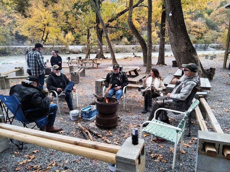 Outdoor Seating and the Little Creek Beside It