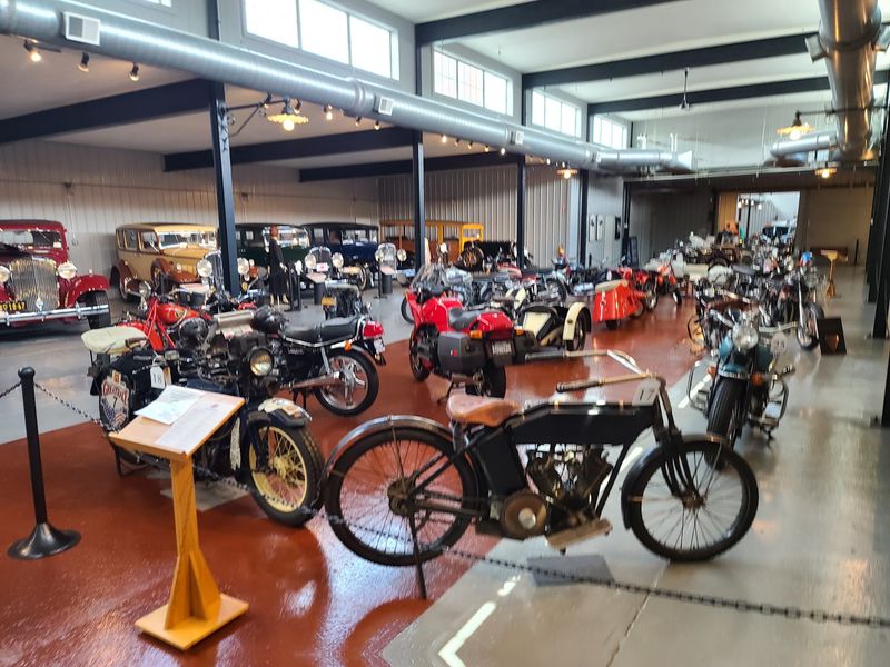 Motorcycles Lined Up In The Hog Pen