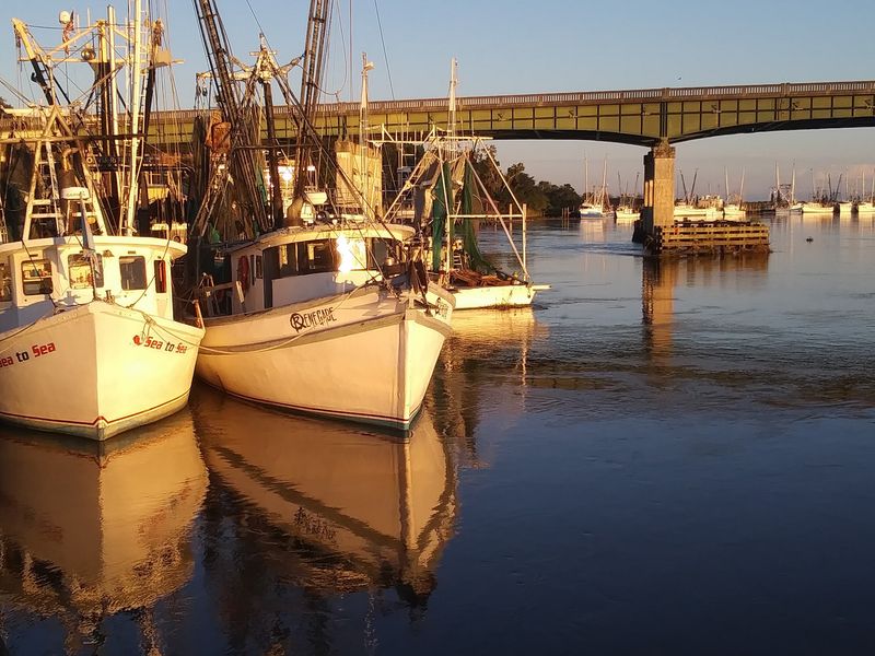 Shrimp Boats And Tabby Ruins Line The Waterfront Today