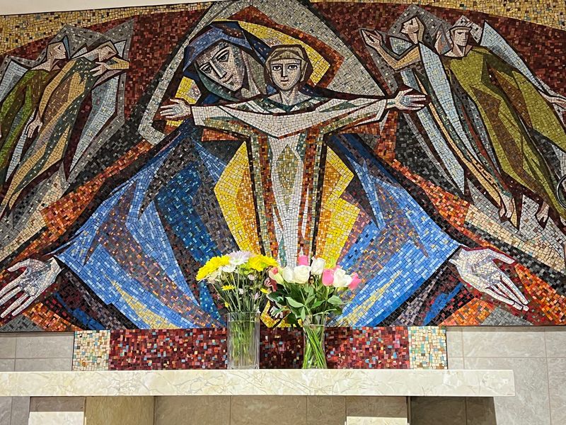 The Guardian Angel Mosaic Above The Entrance