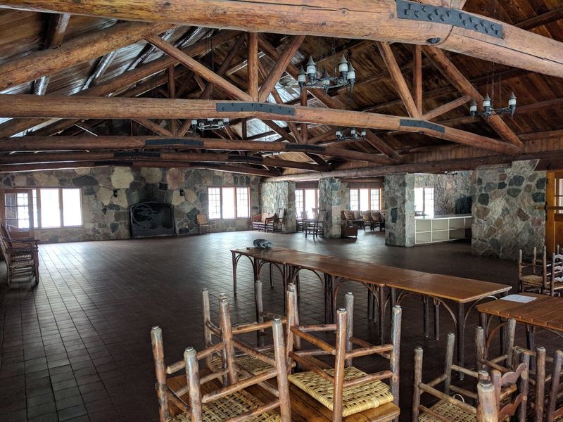 The Stone And Timber Lodge Overlooking The Water