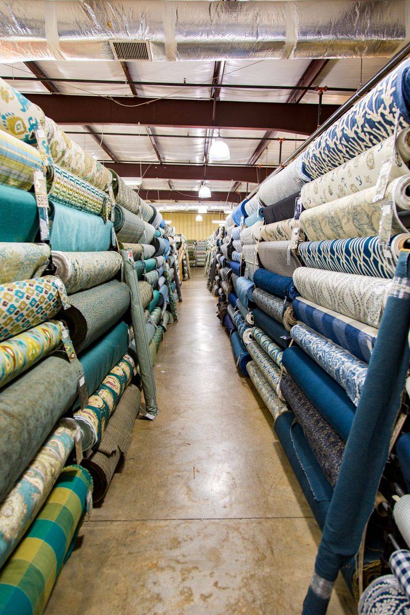 Upholstery Fabric Sorted By Color And Type
