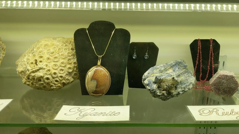 The Rainbow Rock Shop And Its Shelves Of Stones