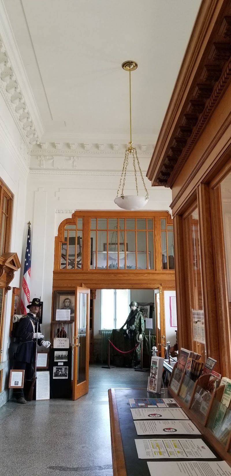Heritage Hall's Grand Interior and Its Old Mail Boxes