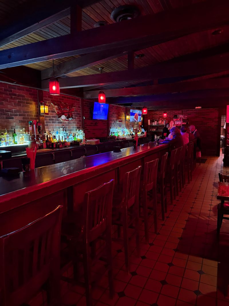 Red Glow And Retro Booths