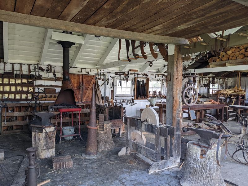Outbuildings, Antique Implements, And A Map Built For Kids
