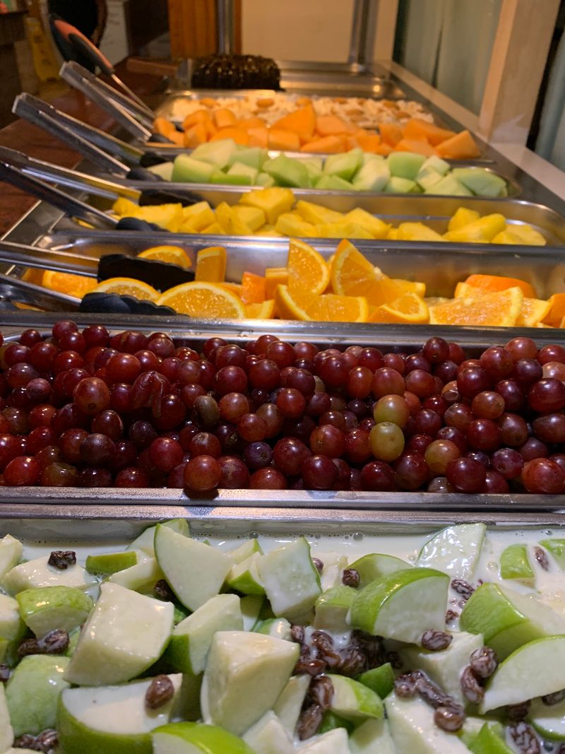 Salad Bar And Fruit Station For Lighter Appetites