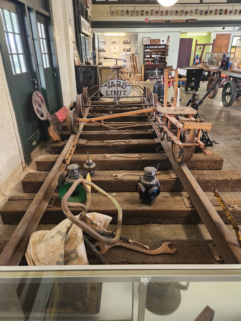 Shelves Full Of Railroad Memorabilia