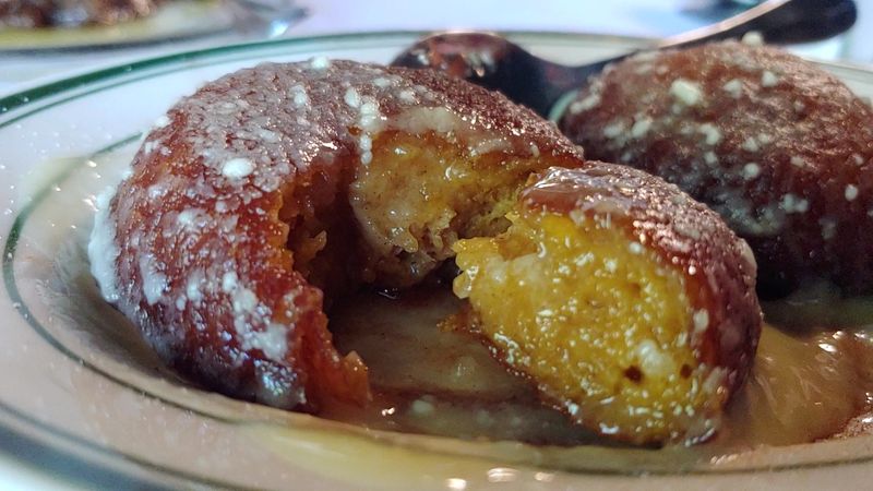 Sweet Potato Beignets And Bread Pudding