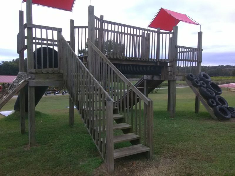 Treehouses, Slides, Swings, and an Obstacle Course