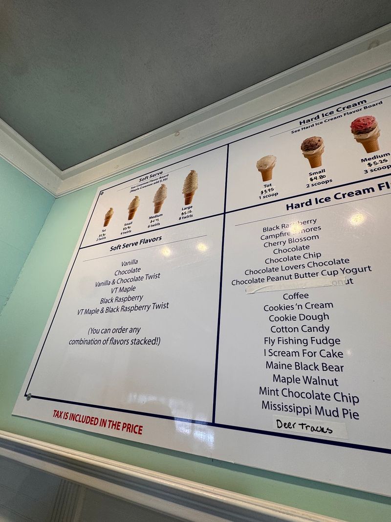 Hard Ice Cream With A Flavor Board Worth Studying