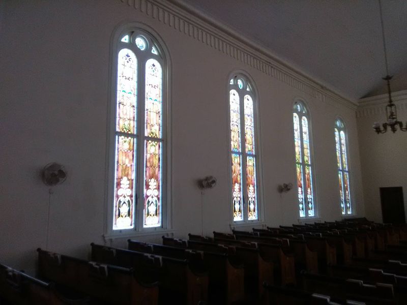 Steamboat Chandeliers And Stained Glass