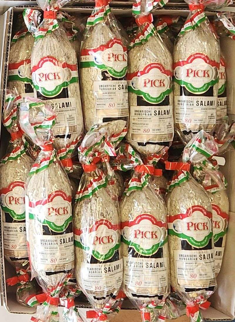 Paprika, Sausage, And Hungarian Sweets At Hungarian Market