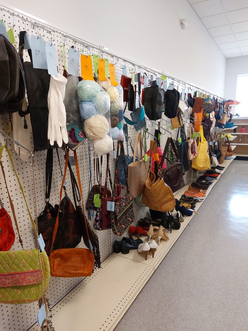 Vintage Finds Displayed Along The Front Wall
