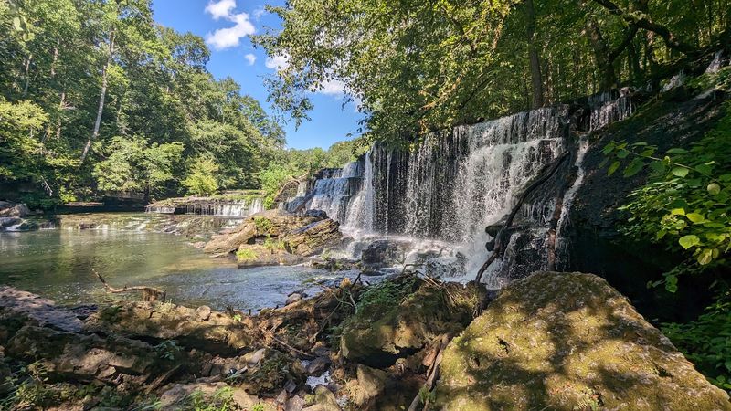 Waterfalls Roaring Where Two Rivers Meet