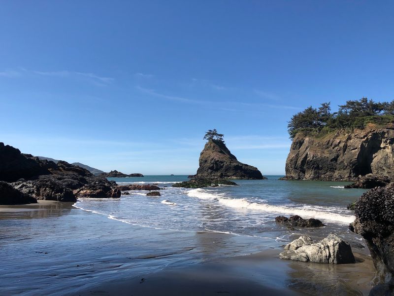 A Waterfall That Lands On The Beach