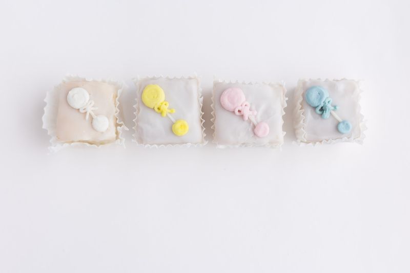 Almond Petit Fours In Tidy Little Squares
