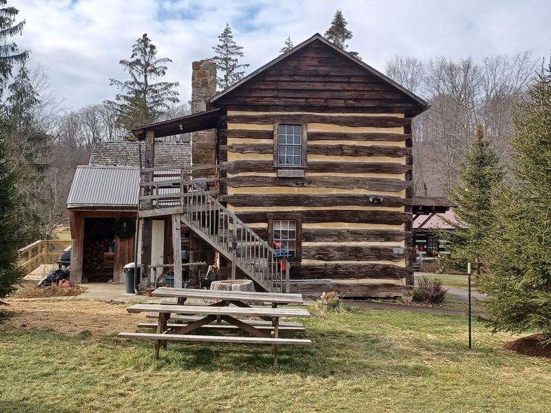 A Log Stagecoach Stop Turned Dining Room
