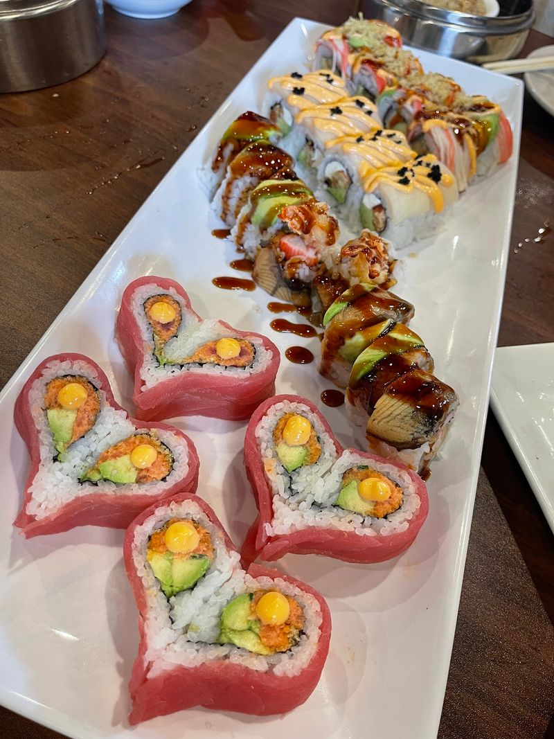 Sushi Made Fresh And Stacked High