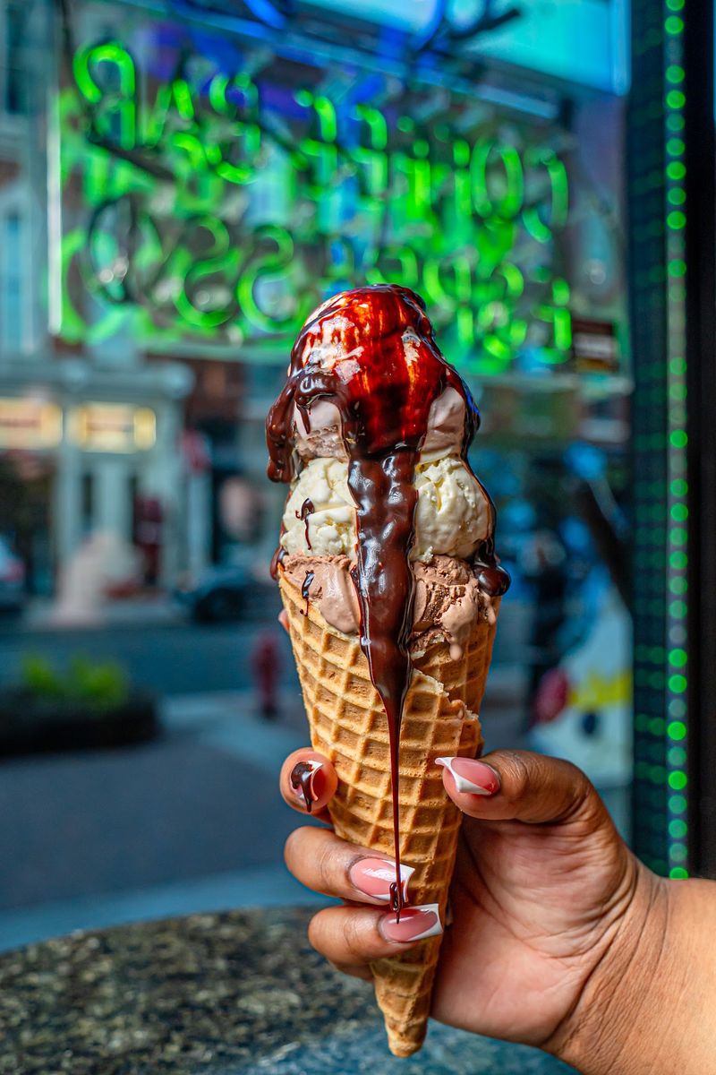 Warm Waffle Cones and Mix-Ins