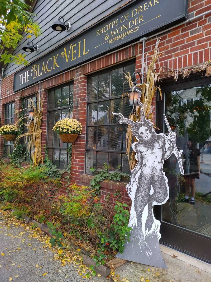 A Storybook Entrance With Black Gabled Walls