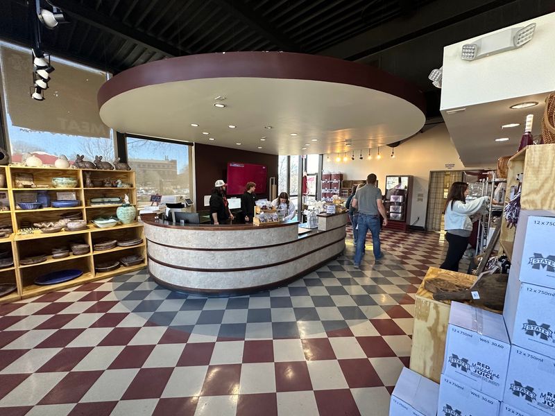 A Food Science Building With A Storefront Inside