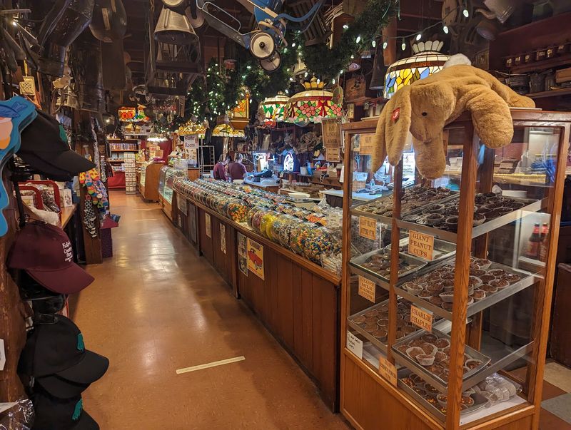 A Barn Full Of Copper Kettles And Candy Jars