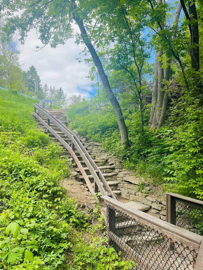 Taking The Stone Steps Down Into The Ravine