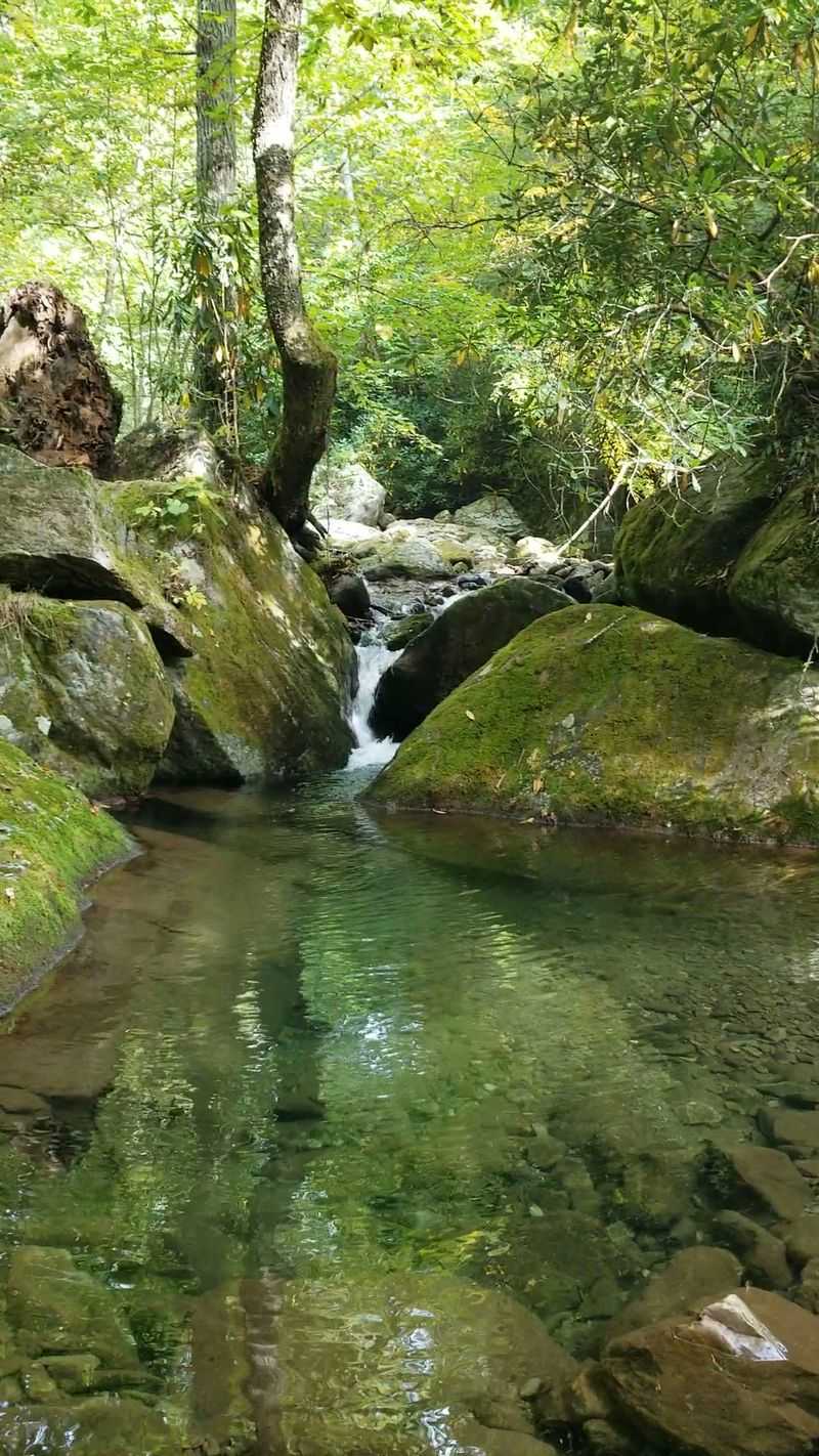 The Blue Hole, A Swimming Spot Perched Above A Waterfall
