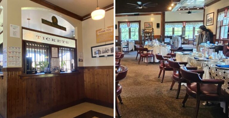 Families Order Scones, Clotted Cream And Pots Of Tea Inside A Tennessee Train Depot