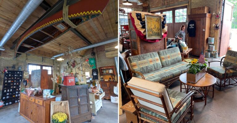 This Northern Wisconsin Antique Shop Near Land O’Lakes Fills An Old Gas Station With Vintage Treasures