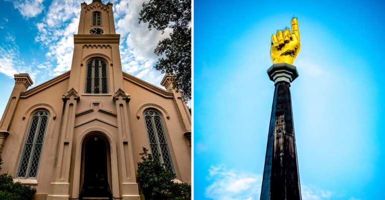This Grand Old Mississippi Church In Port Gibson Wears A Golden Hand Pointing Straight To Heaven