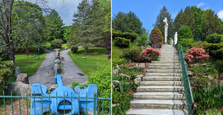 This Peaceful Massachusetts Shrine Has A Giant Rosary You Can Walk Around For Free