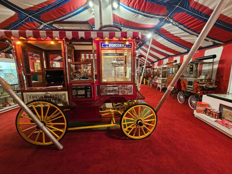 Inside A Marion, Ohio, Museum Sit Rows Of Antique Popcorn Wagons And Peanut Roasters