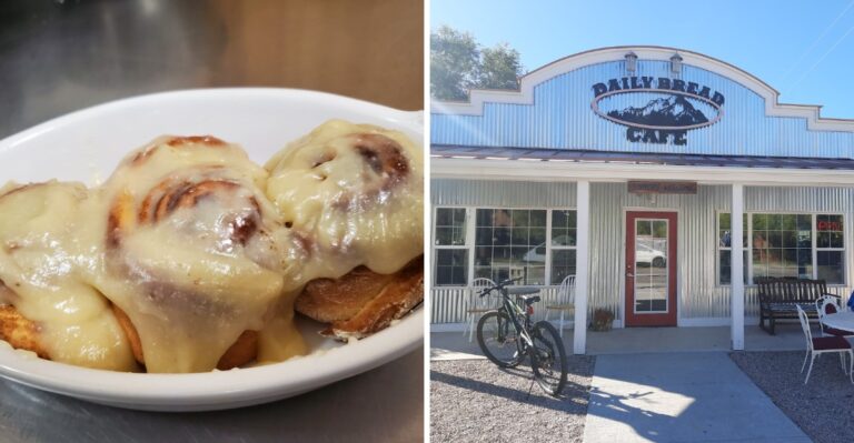 This Wyoming Mountain Bakery Serves Cinnamon Rolls Bigger Than Your Breakfast Plate