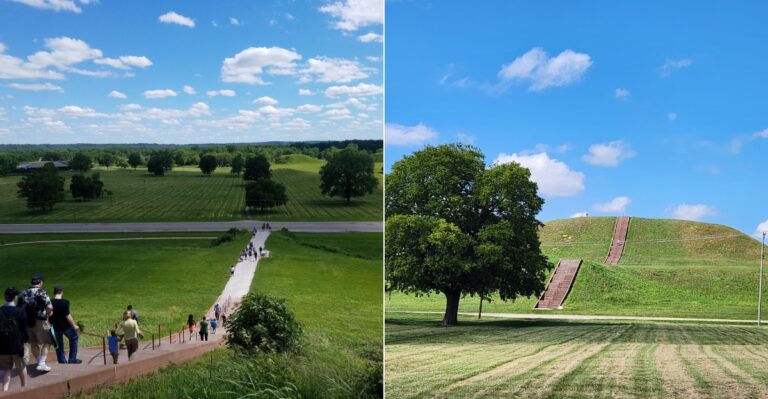 A Thousand-Year-Old Settlement Rises Out Of The Flat Delta Farmland Along This Quiet Illinois Highway