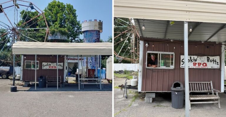 This Tennessee Barbecue Trailer Sits In An Abandoned Amusement Park, And Truckers Still Pull In