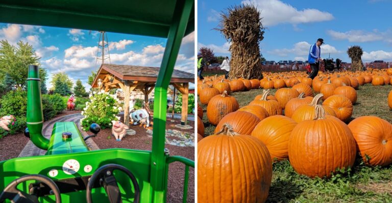 Before Halloween, This Illinois Pumpkin Farm Fills Up With Giant Slides, Hayrides And A Haunted Barn