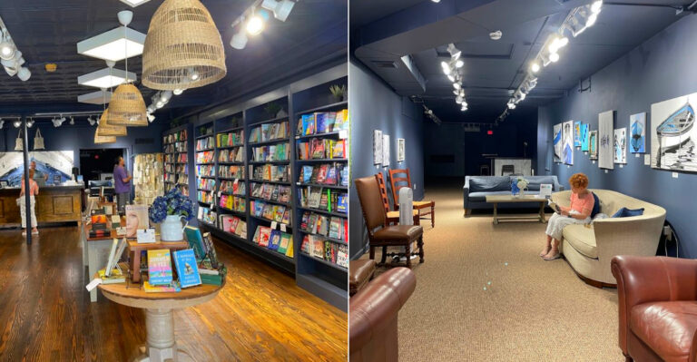This Long Island, New York Bookstore Cafe Feels Like A Fantasy Library And Serves Desserts Worth Staying For