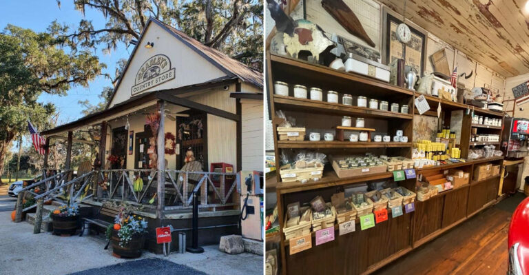 The Nearly 100-Year-Old Florida Country Store Still Smoking Its Own Sausage Beside A Porch Full Of Rocking Chairs