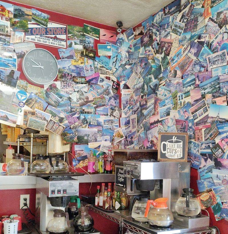 Postcards From Around The World Cover The Walls