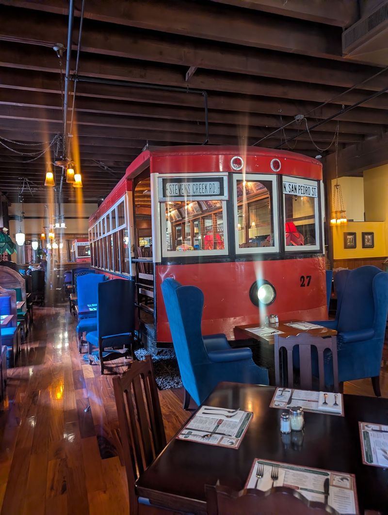 Dinner Inside A 1904 Streetcar