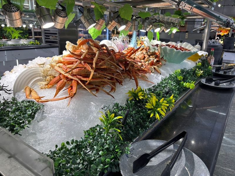 Crab Legs Lobster And A Mountain Of Shellfish