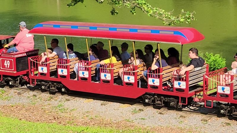 Riding The Rails Along Steele Creek Lake
